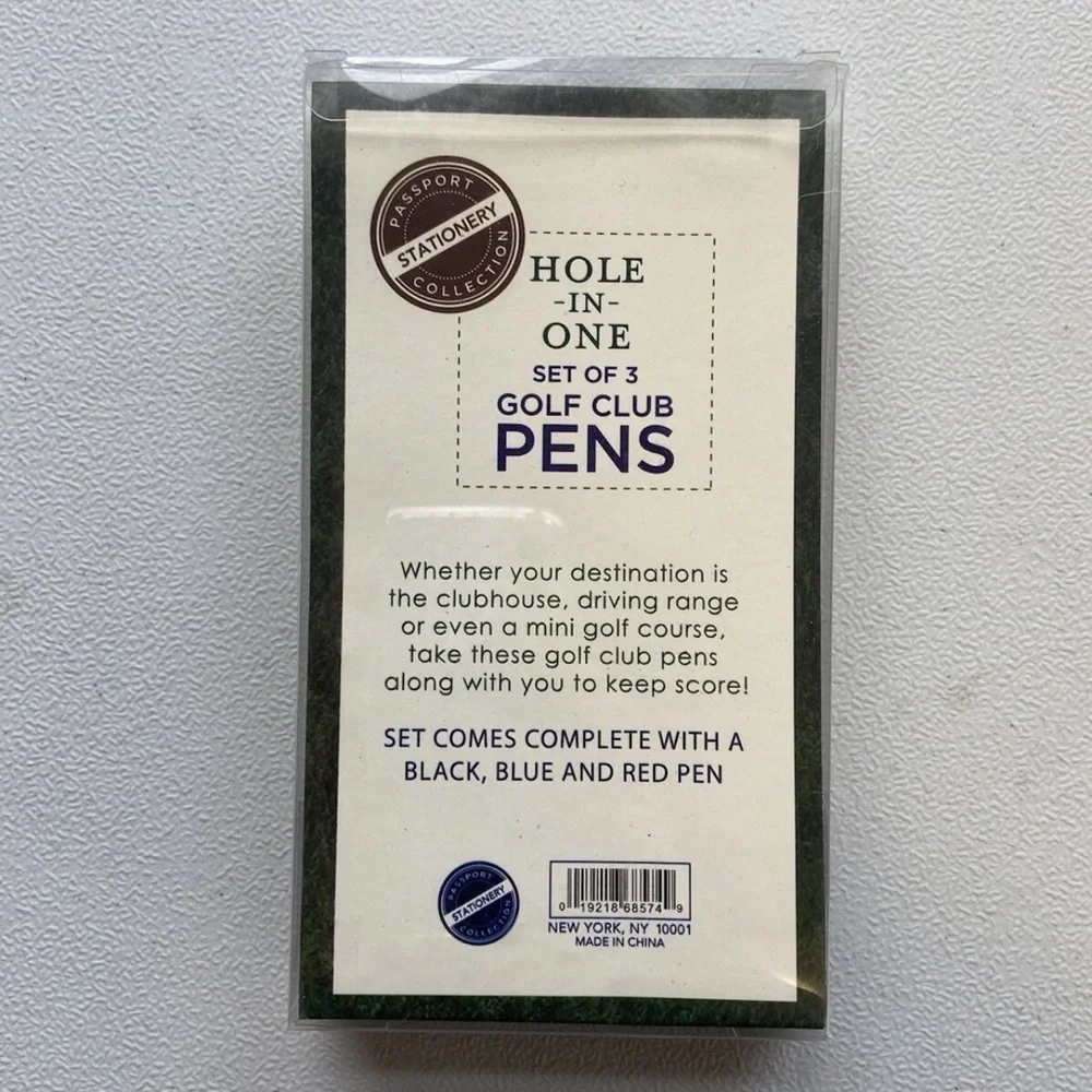 NWT Silver & Black Hole-In-One Golf Club Pens Set